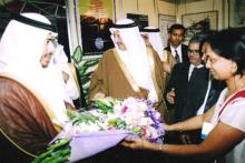 Minister of Health, U.A.E visited MPCBs stall Mr. H. E. Hamed Abdul Rehman Al Midfa, Minister of Health, U.A.E visited MPCBs stall.