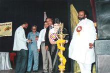 34th Foundation Day Inaugaration Chief Guest Hon. Sai Paranjpe, noted film Director inaugurating the program, Environment First Maharashtra (EFM)- 34th Foundation Day of MPCB. From left- Mr. D.R.Rasal - Ex. Member Secretary, Mr. K.H. Mehta â€“ Ex. Member Secretary, Dr. D.B. Boralkar â€“ Member Secretary & Mr. Rajeshwar Neture â€“ Board Member.