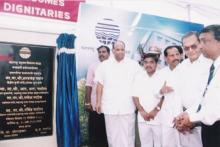 Foundation Stone Laying Ceremony of Central Laboratory at Foundation Stone Laying Ceremony of Central Laboratory at Mahape, Navi Mumbai. (From left to right) Shri. Sharad Pawar, Minister for Agriculture, Central Government. Shri. R. R. Patil, Dy. Chief Minister, Maharashtra State. Shri. Ganesh Naik, Environmental Minister, Maharashtra State. Shri. B. P. Pandey, Principal Secretary, Environment Dept., GoM. Dr. D.B. Boralkar, Member Secretary, MPCB.